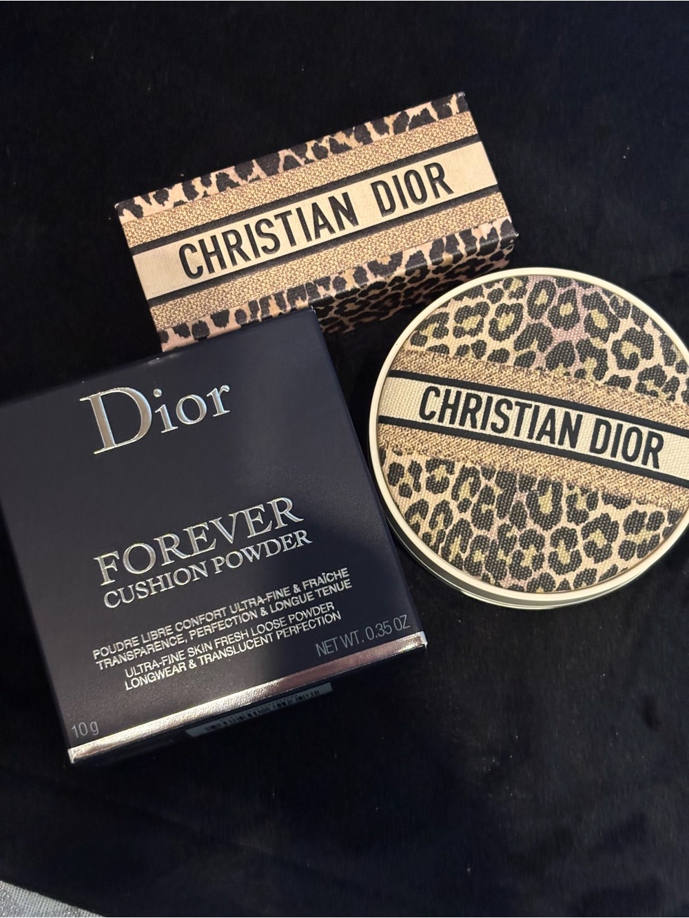 Dior Forever Cushion Powder Compact in Leopard Gold & Black